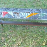 Vintage ceramic coffee table 1960-70 boat decorations