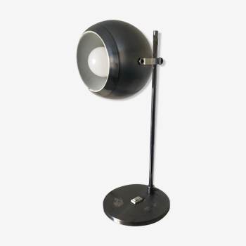 Lampe vintage 1960 eyeball acier brossé - 44 cm