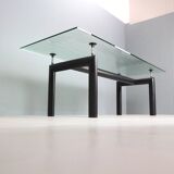 Table à manger en verre Le Corbusier TaLe Corbusier Table à manger en verre 'LC6ble 'LC6' pour Cassina, Italie 1970