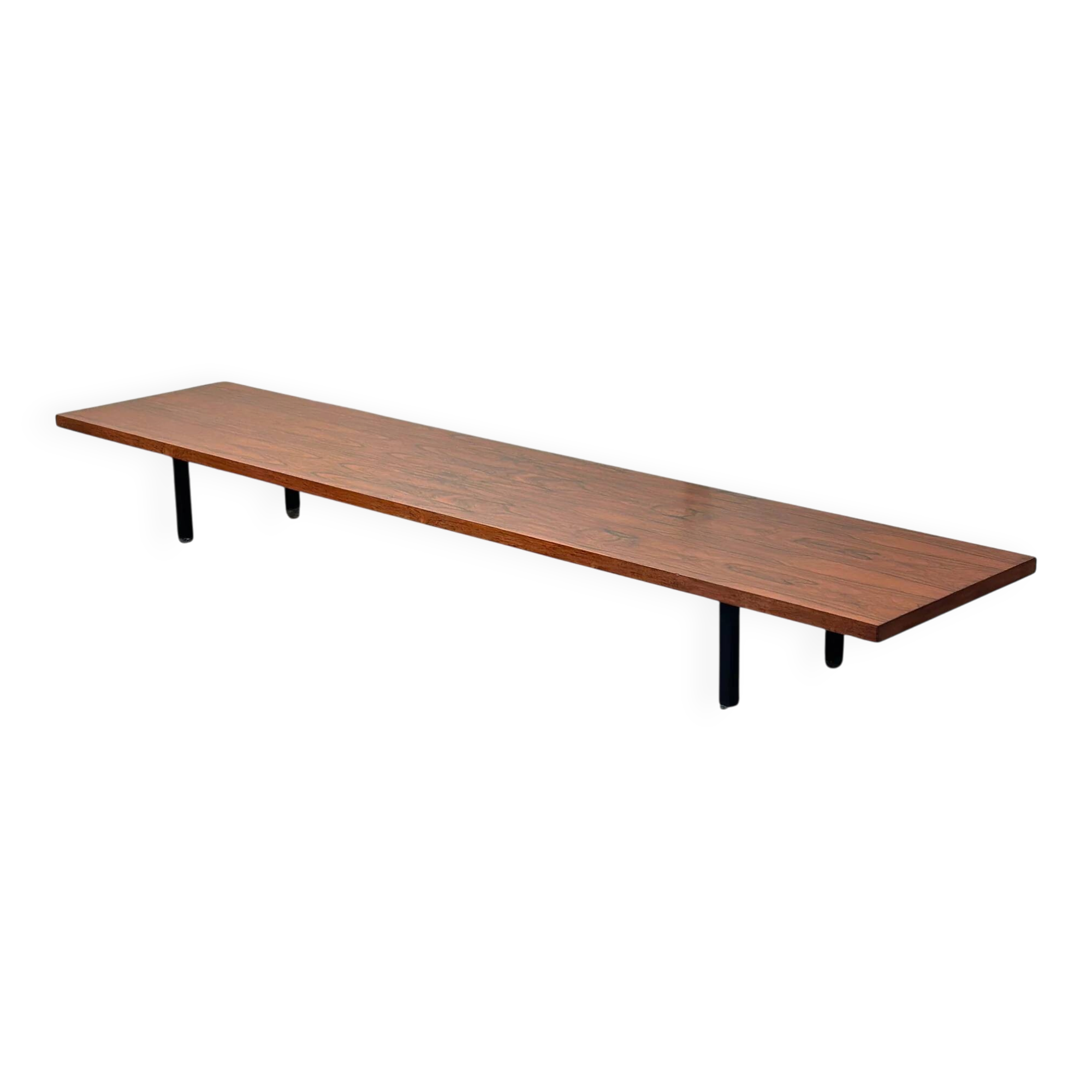 XL rosewood bench from the mid-century