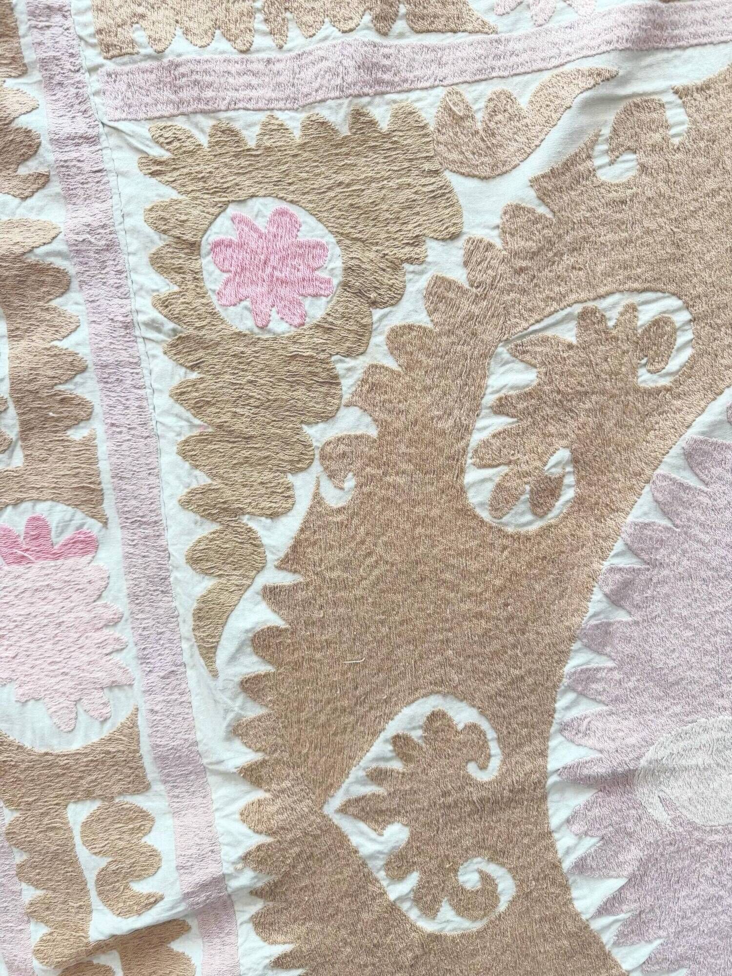 Vintage hand-embroidered tablecloth 136x143 cm