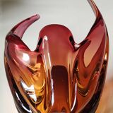 Empty pocket/Cutting/Centerpiece Murano, in blown Art glass. Floral shape/tulip