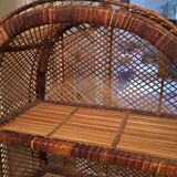 Rattan and wicker shelf H146cm×W65 cm×D34cm
