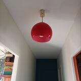 1 set of 2 opaline ball pendants from the 70s