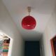 2 opaline ball suspensions, 1970s