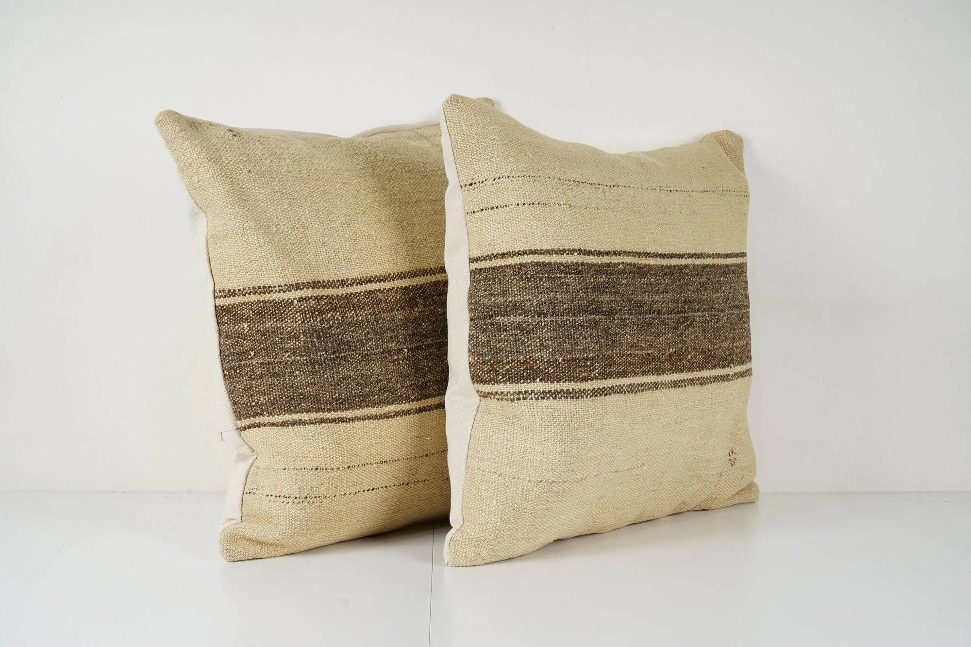 Set of 2 vintage Turkish cushion covers 58x61 cm