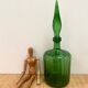 Carafe en verre italien Empoli, années 60