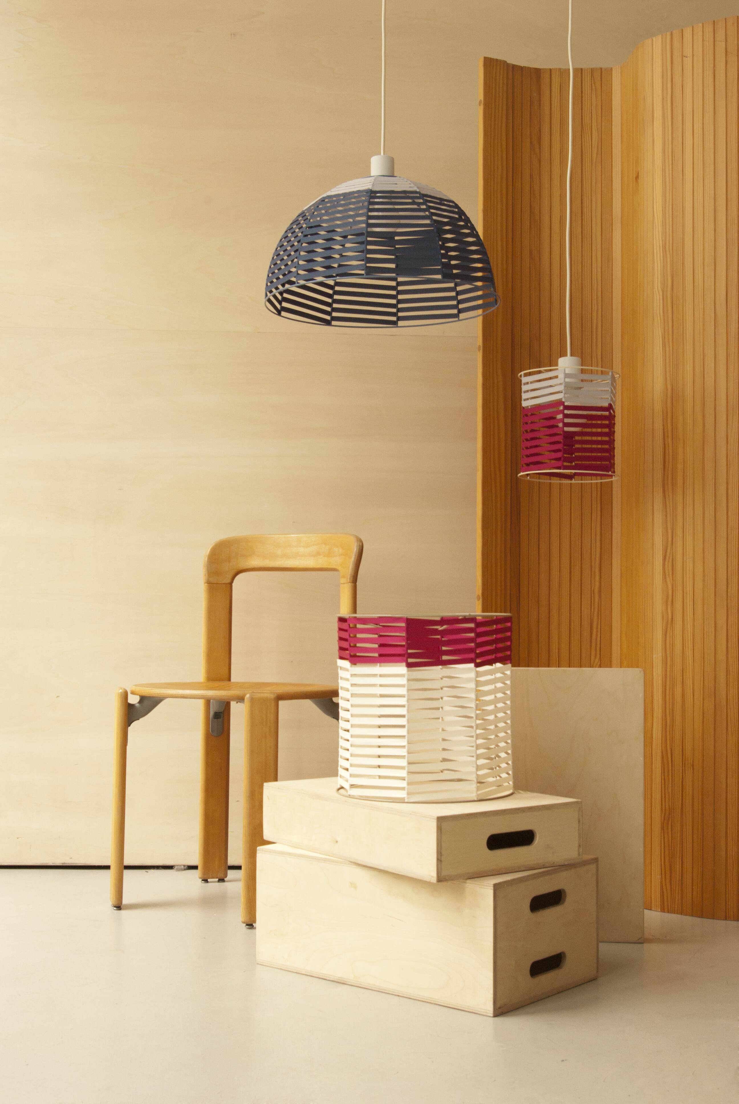 Suspension dôme tissée sur structure en métal / D 45cm