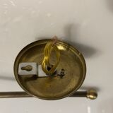 2 appliques murales en verre opalin en laiton italien
