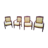 Set of 4 empire empire armchairs in mahogany
