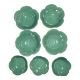 Set of 7 cabbage leaf ramekins