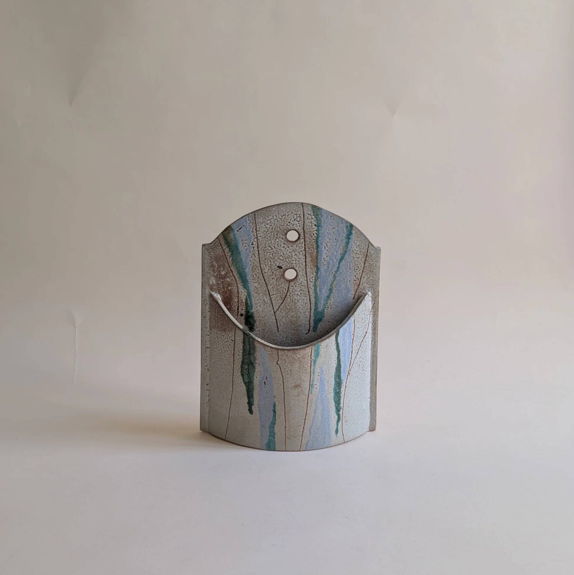 Ceramic wall trinket dish or vase