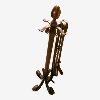 Wrought iron fireplace servant