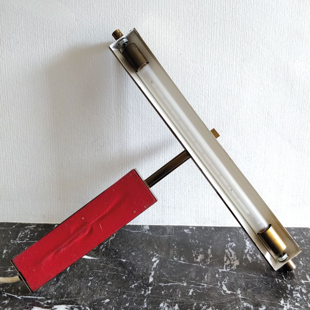 Old art deco brass piano lamp