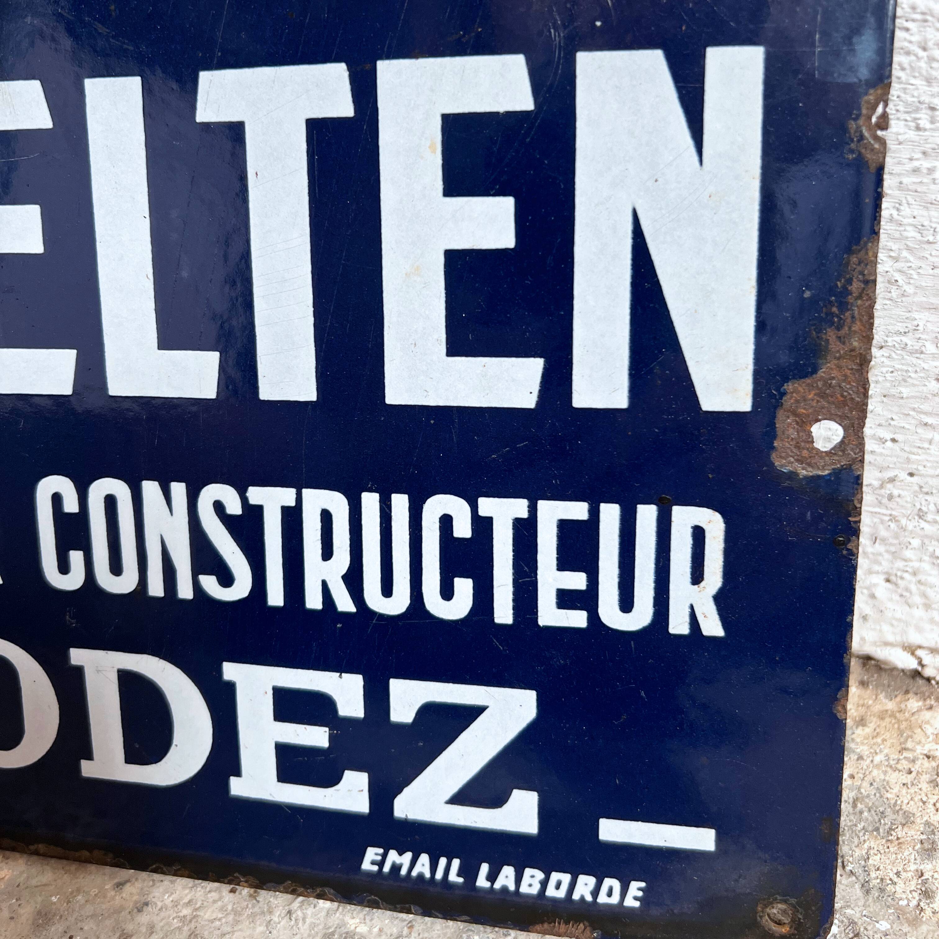 Enamelled plate P.Felten engineer builder Rodez