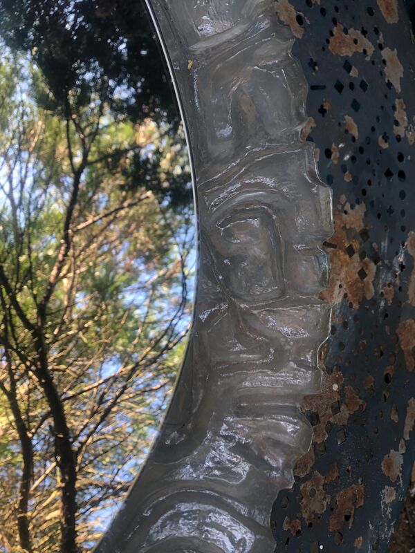 Miroir ovale rétro éclairé Egon Hillebrand années 60/70