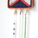 Massai wall decor in glass beads, 80s