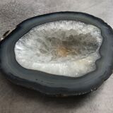Cendrier empty pocket in brazil's bluish agathe geode