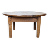 Round walnut coffee table