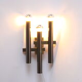 Chrome wall light by Sciolari for Boulanger, Belgium 1970s