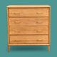 Commode pieds compas et chêne brut massif  1960