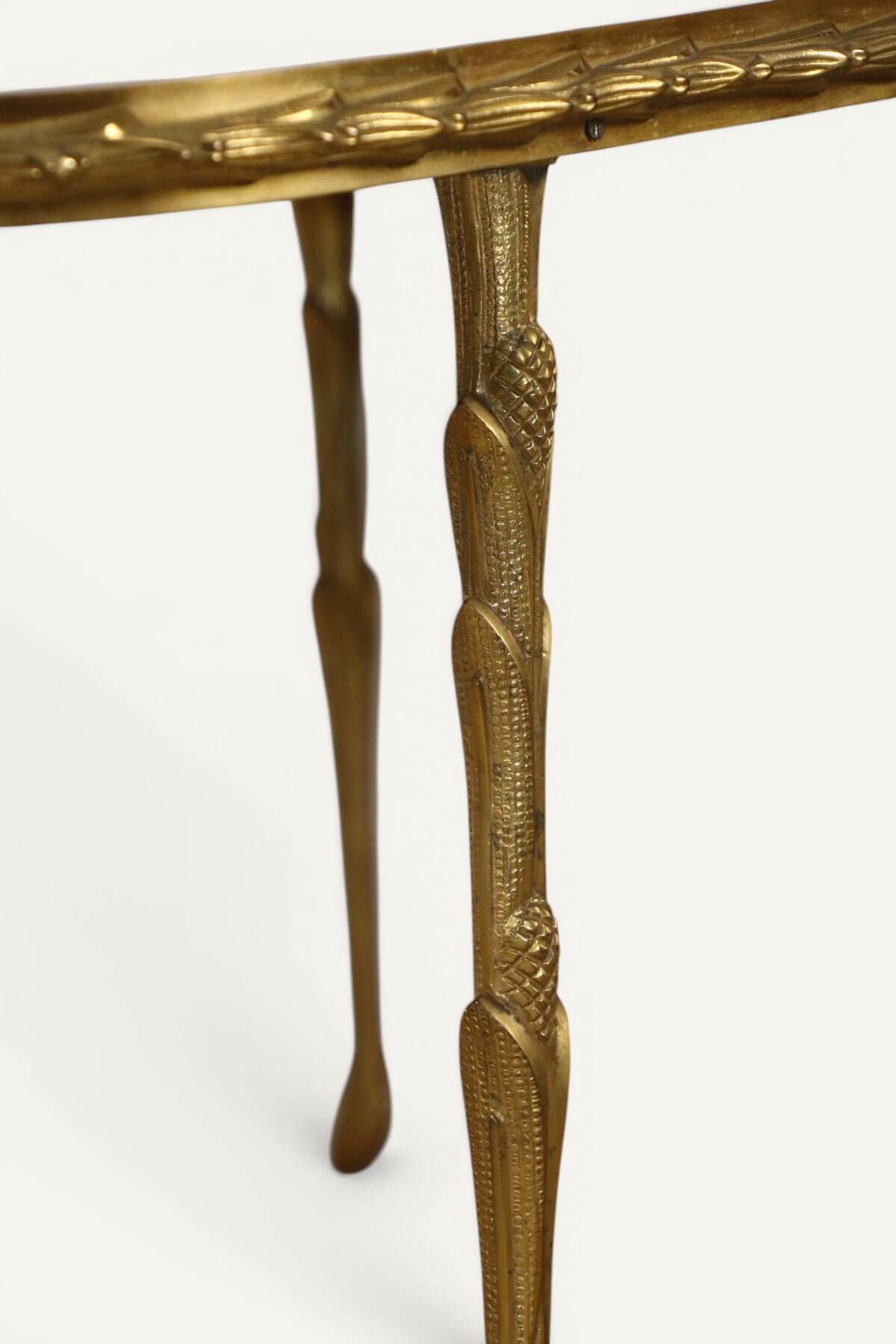 Maison Baguès coffee table in gilded bronze and aged mirror – 1950s