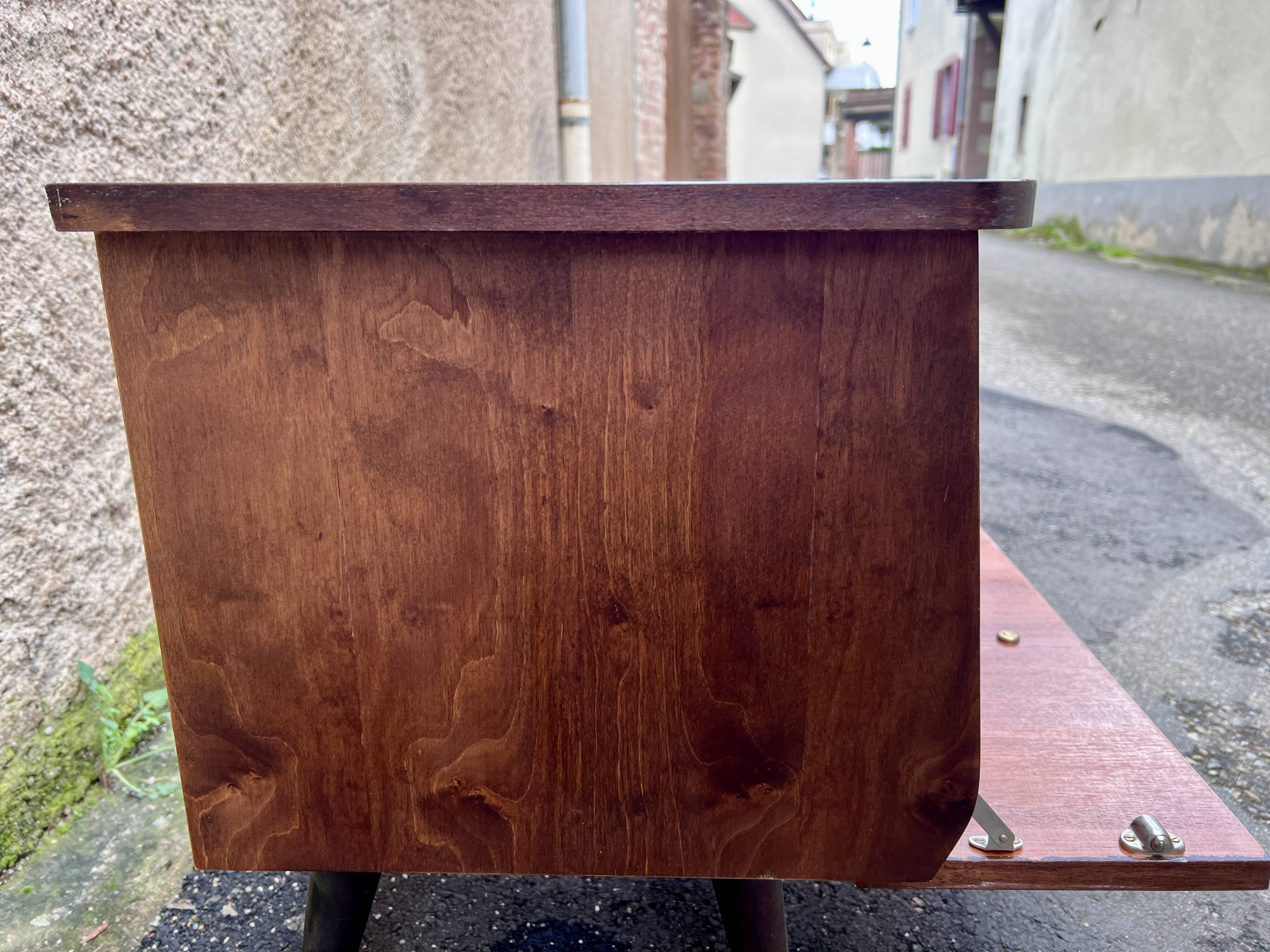 Pair of bedside tables, end of vintage sofa, old 1950