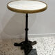 Bistro table cast iron marble and brass
