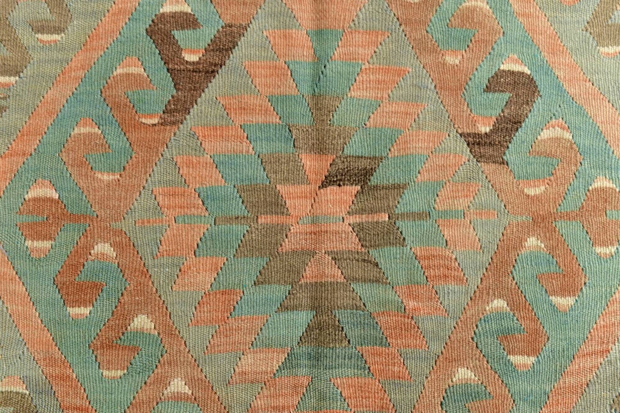5x8 Blue & Brown Turkish Vintage Kilim Rug, 153x235Cm SK 35166