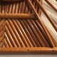 Antique vintage rattan mirror
