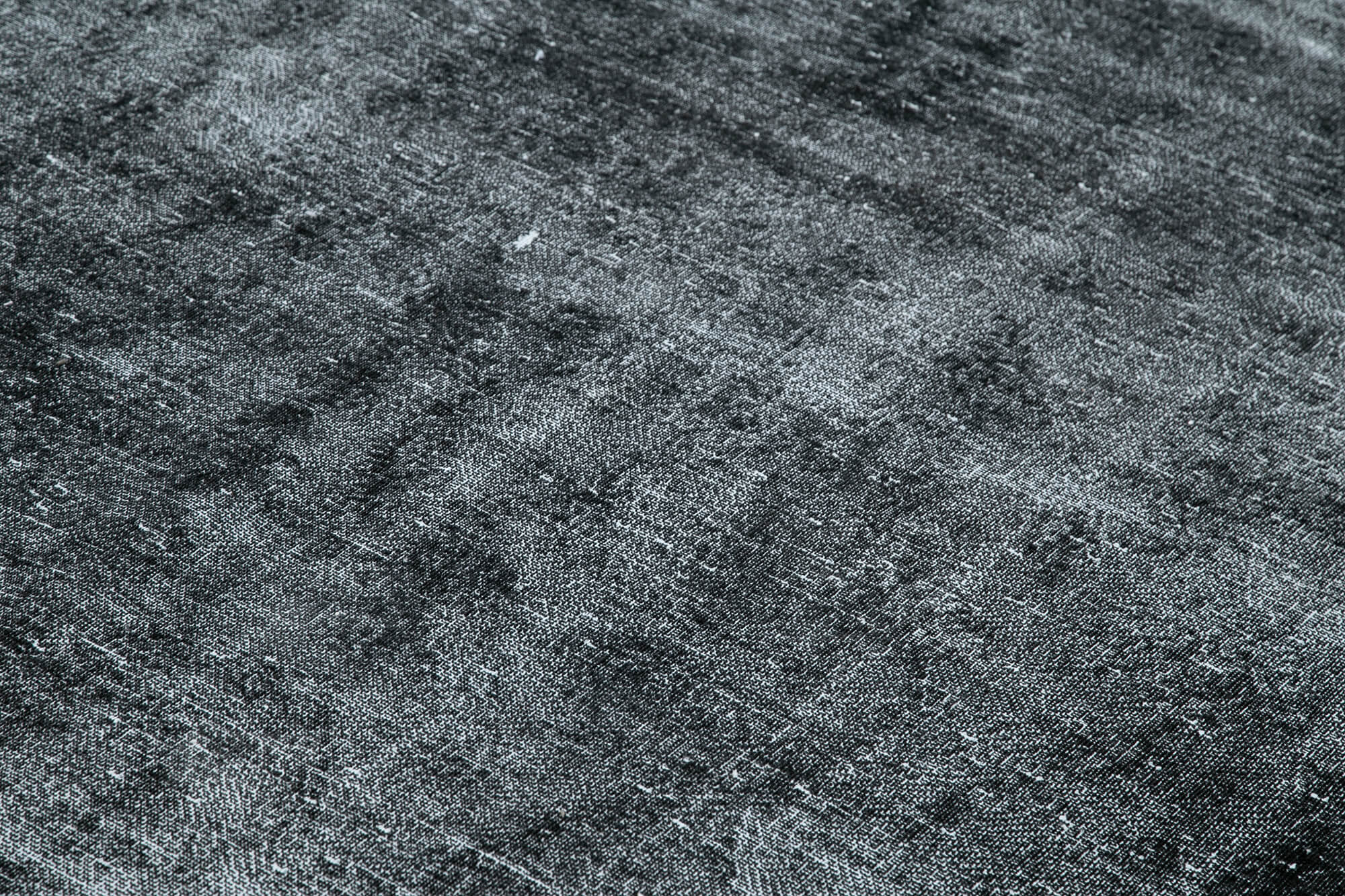 Handwoven oriental overdyed 270 cm x 384 cm black wool carpet