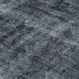 Handwoven oriental overdyed 270 cm x 384 cm black wool carpet
