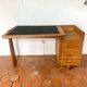 Solid oak desk Guillerme and Chambron 1960
