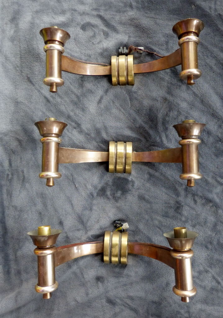 Copper bronze sconces 1930