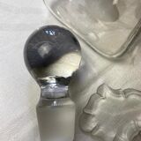 Antique engraved pinched crystal decanter