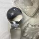 Antique engraved pinched crystal decanter