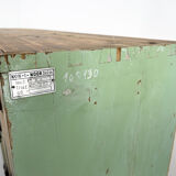 Vintage industrial wooden cabinet with original handels, 1930's