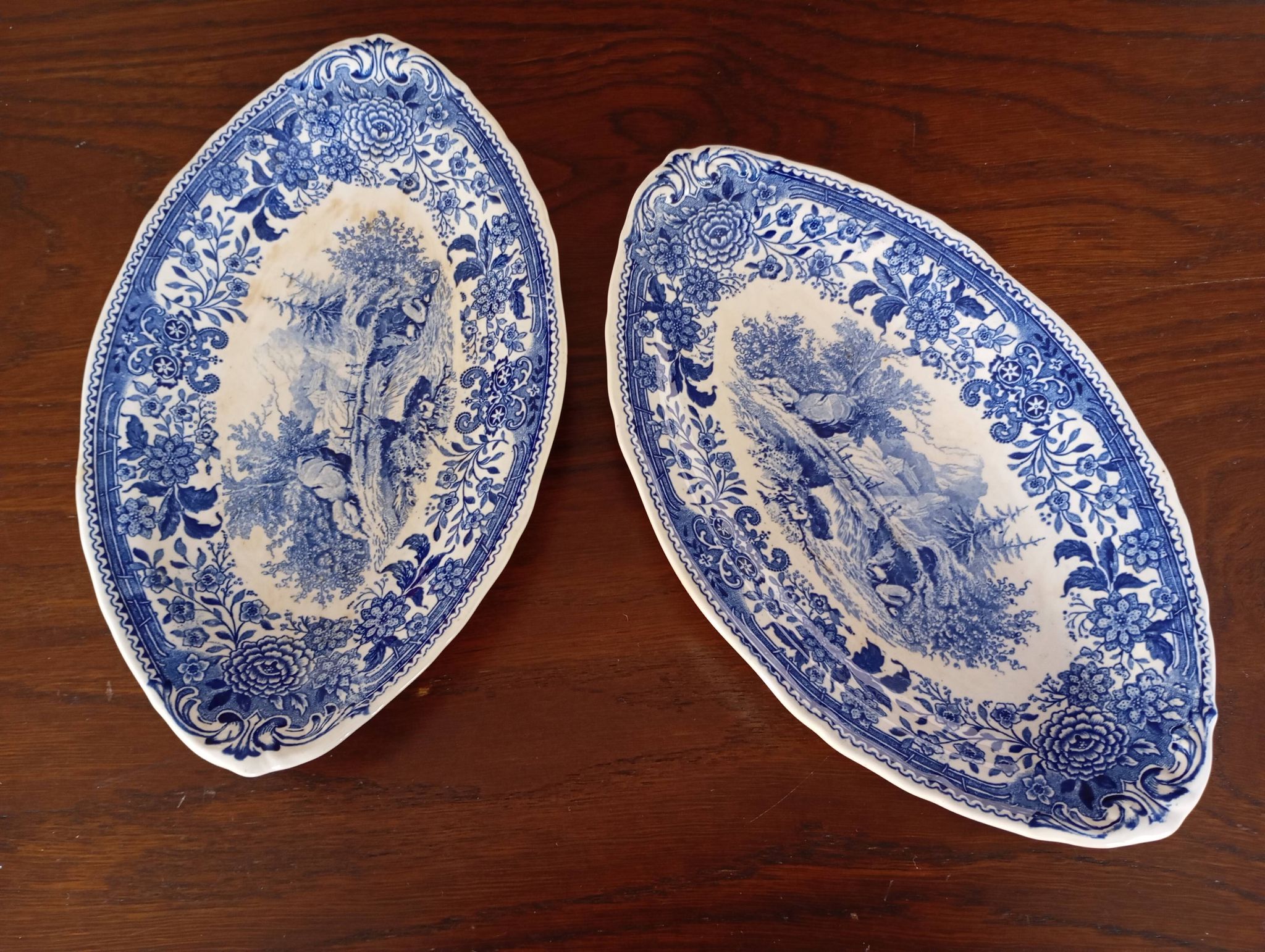 "Burgenland" blue bowls Villeroy & Boch Mettlach