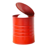 Red tin can lamp, 80s