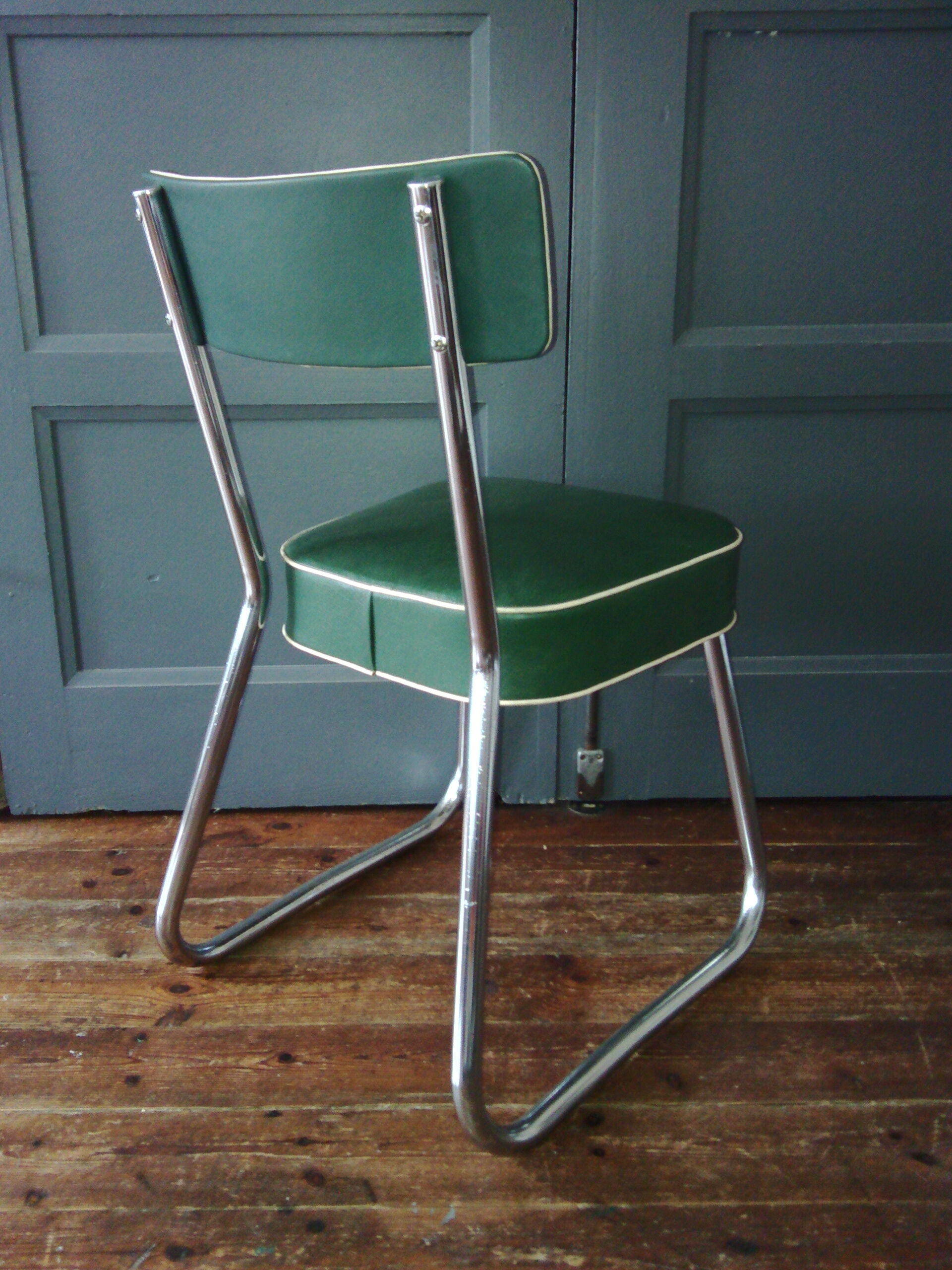 Vintage industrial sled desk