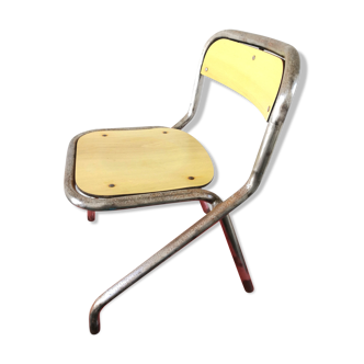Chaise d'écolier, enfant en acier design années 50