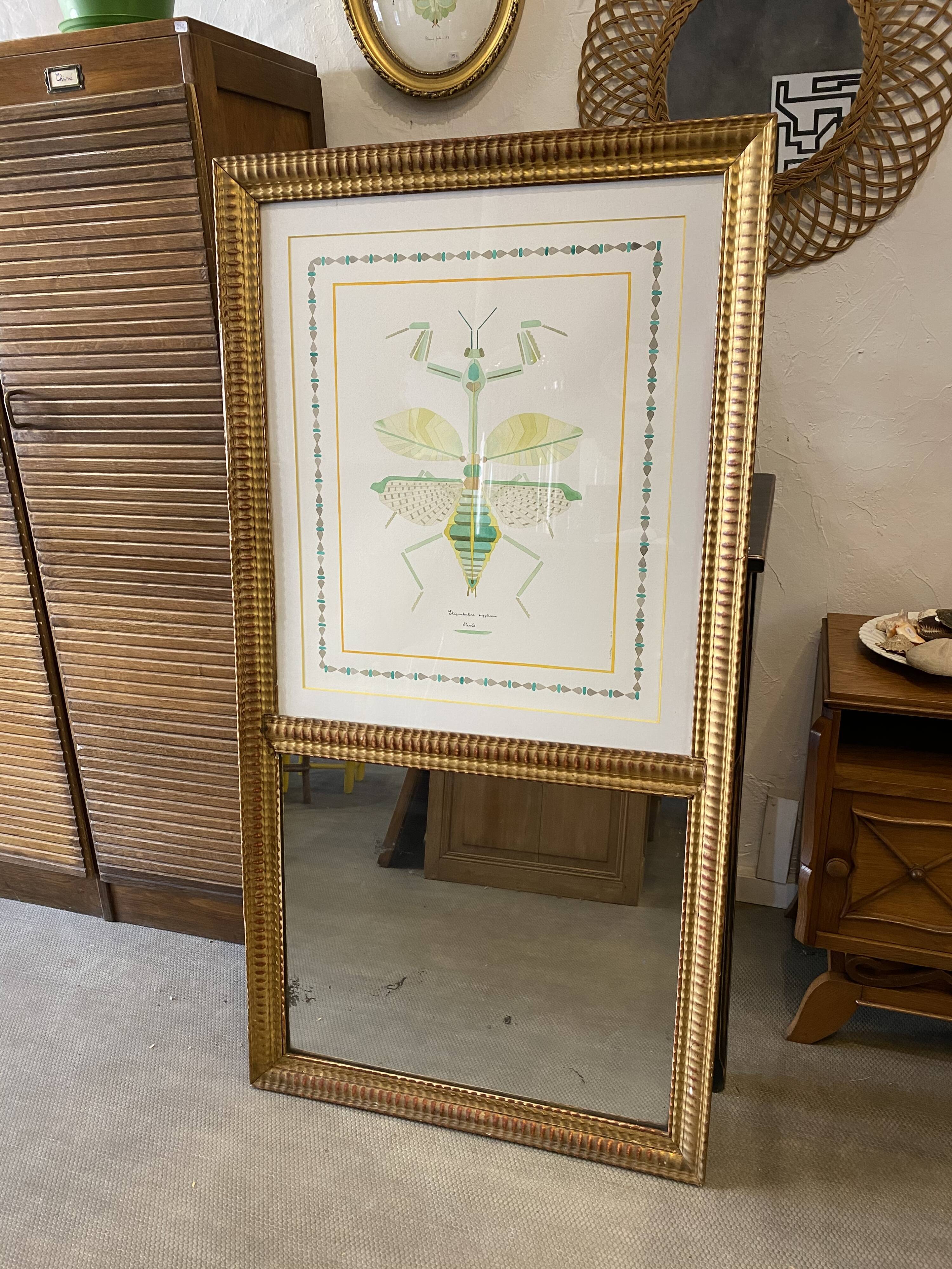 Trumeau old gilded mirror