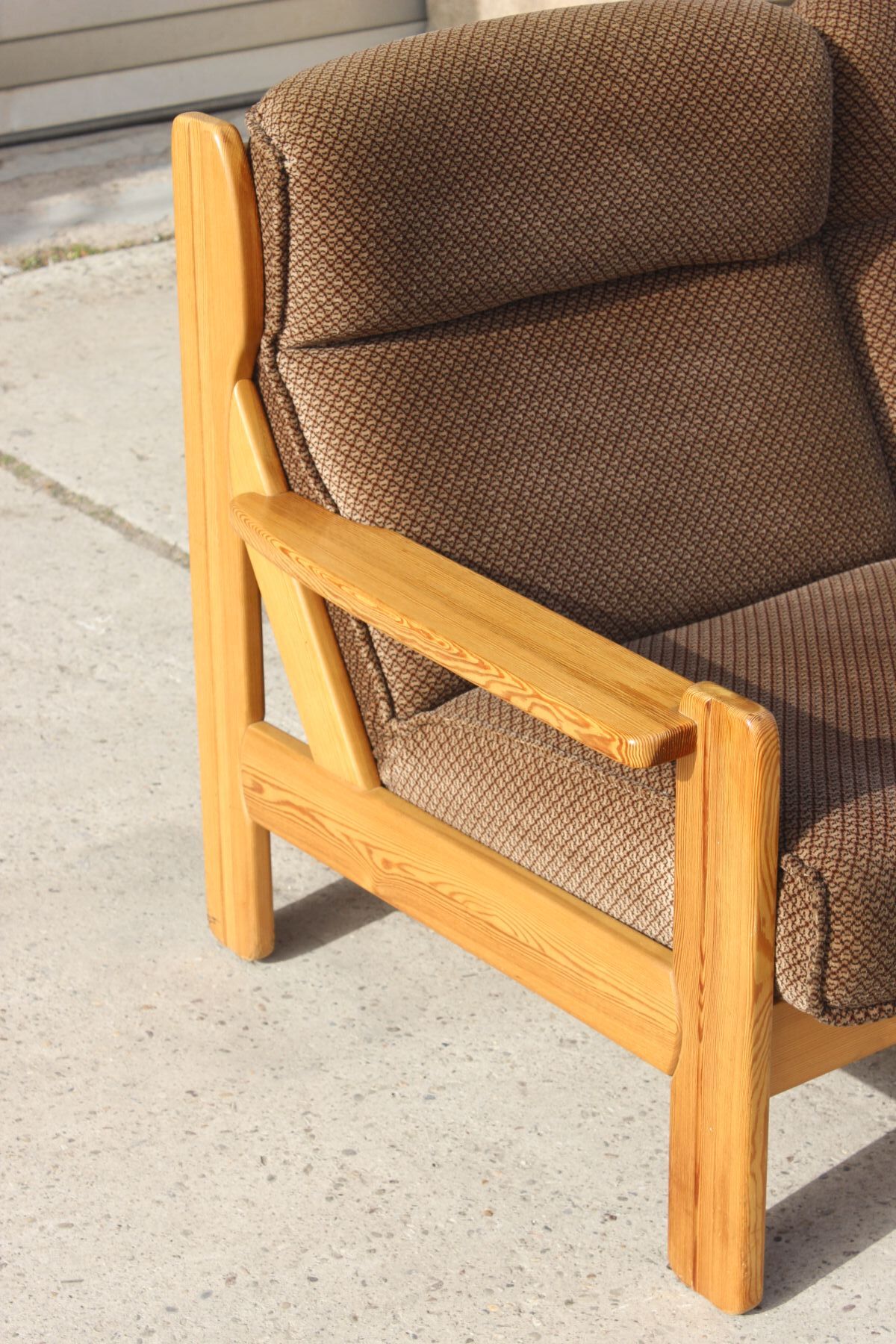 Vintage Scandinavian sofa in solid pine 50s/60s