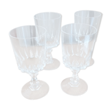 Set of four old foot glasses
