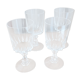 Set of four old foot glasses