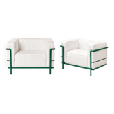 2 LC3 armchairs by Le Corbusier, 1970s.