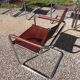 Set of 6 brown leather armchairs
