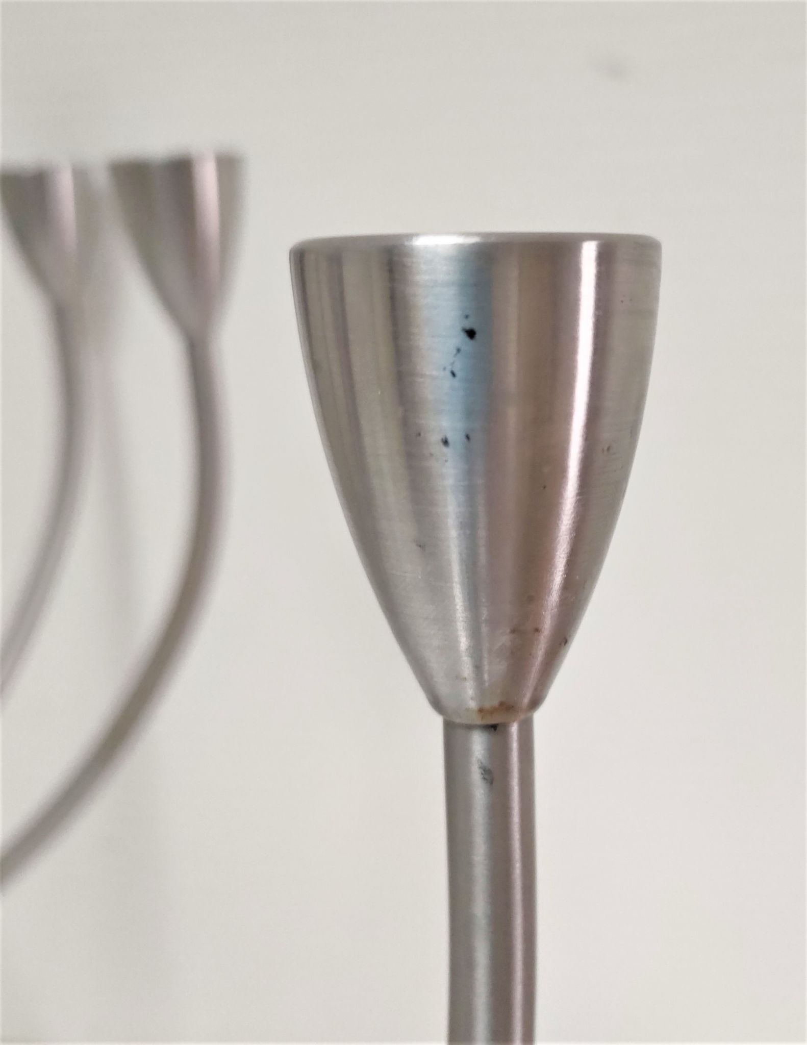 Pair of metal candlesticks model Stockholm design Hagberg Ikea vintage