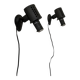 Pair of vintage matte black metal wall lights, France, 1970, LITA