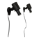 Pair of vintage matte black metal wall lights, France, 1970, LITA